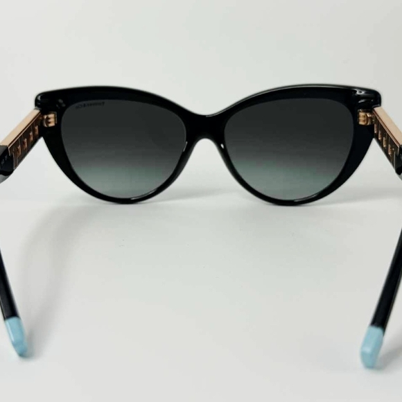 ✨ NEW Tiffany & Co. TF4196 T:True Cat-Eye Sunglasses - Black & Gold - Picture 3 of 8